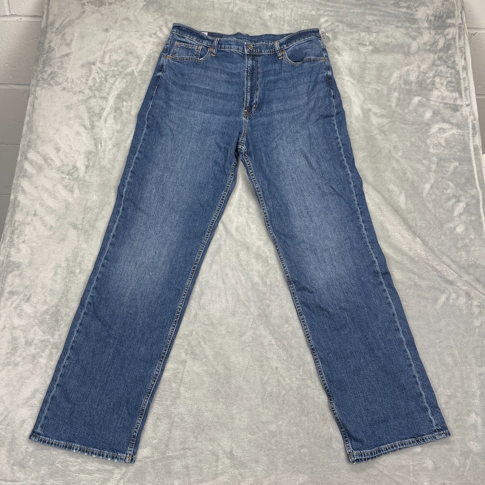 Gap Jeans Womens 33/16T (35x32) Blue Denim Stretch Loose High Rise Straight Leg